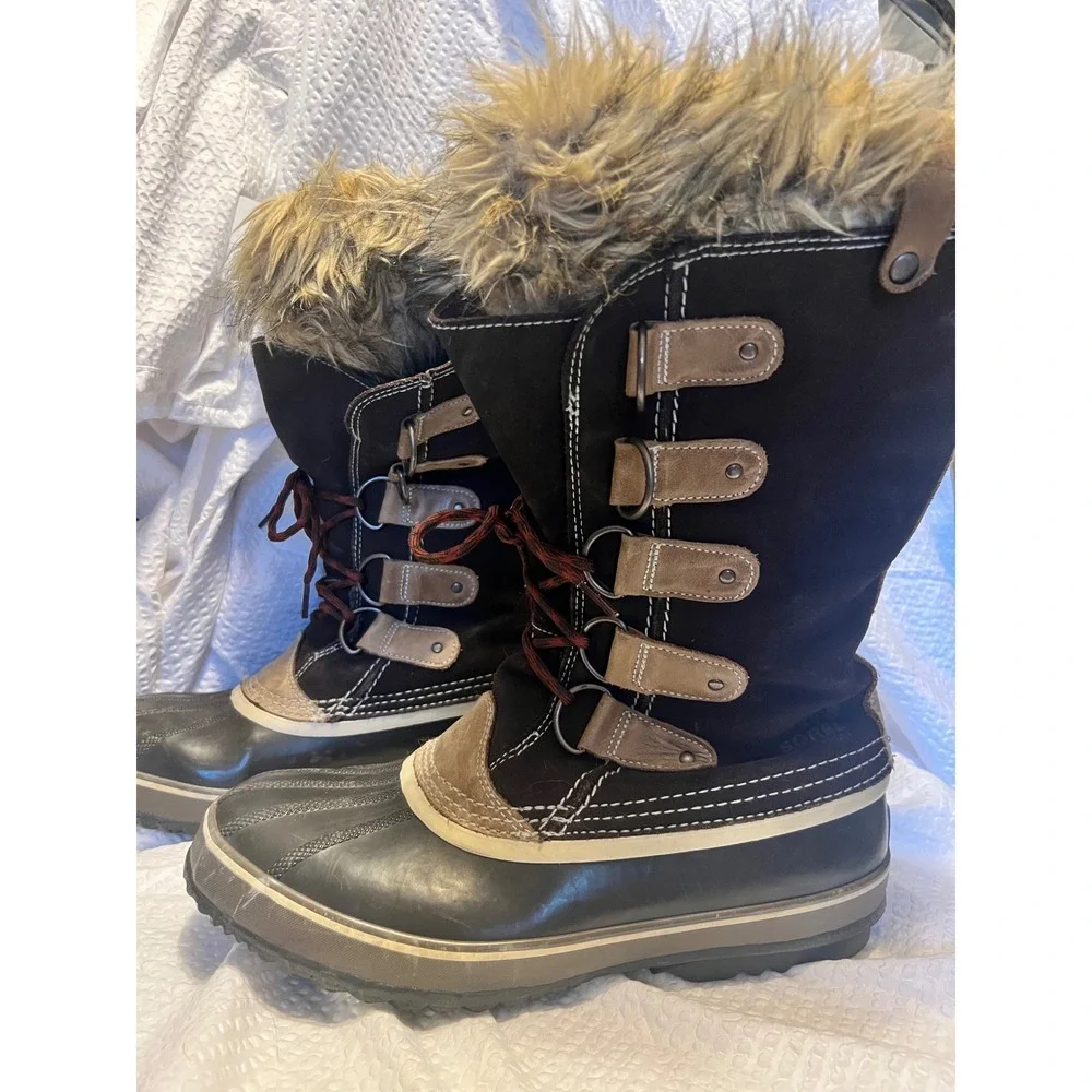 Sorel Joan of Arctic Women's Boots 11 Brown Faux Fur Waterproof Winter Snow‎